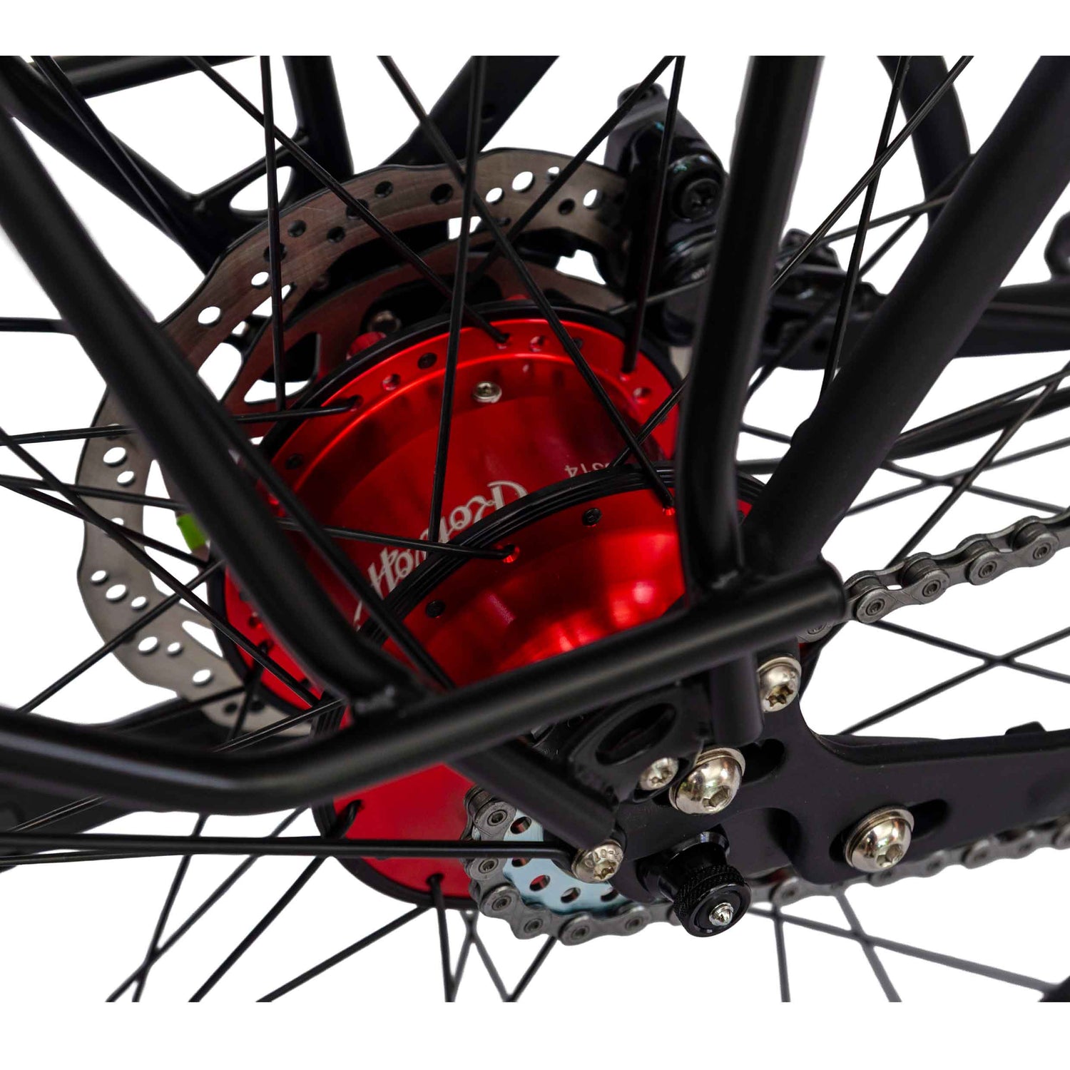 eine rohloff nabe in rot