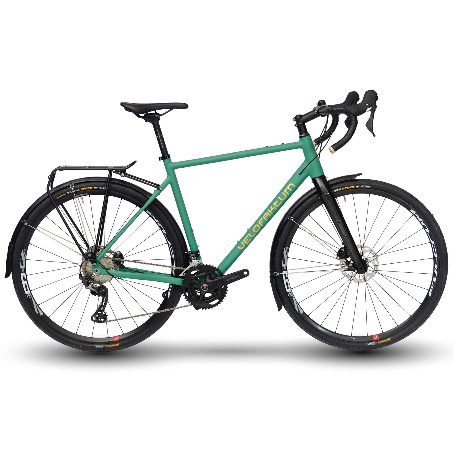 velofaktum supramonte seitenansicht mit schutzblechen und gepäckträger